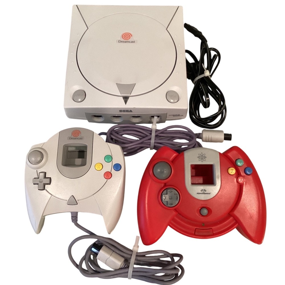 Sega Dreamcast Console HKT-3020 White System 1999 NTSC-U  + 2 Controllers